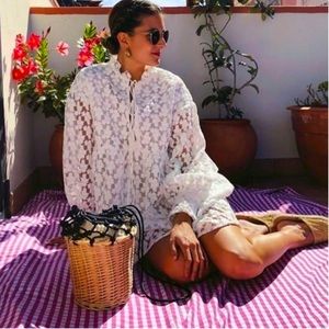 Zara Embroidered Mini Dress